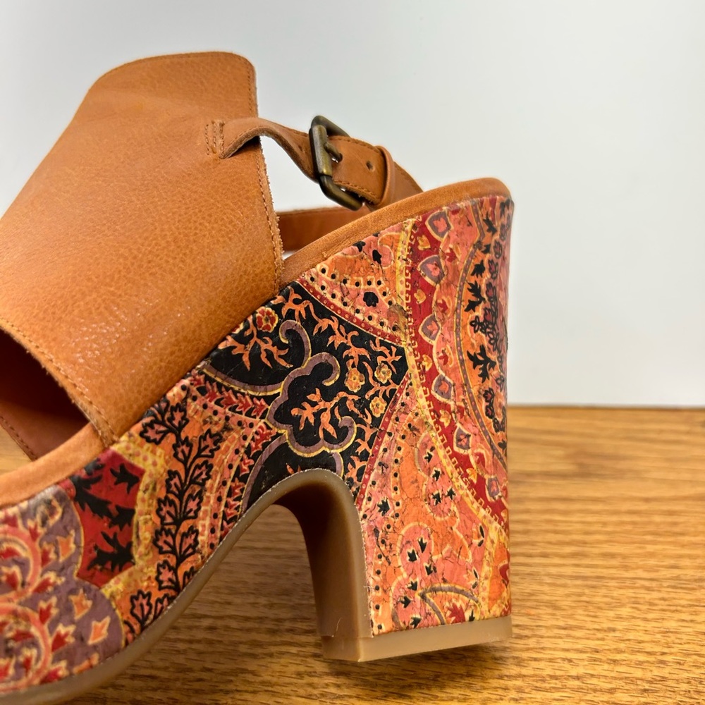 Patterned Leather Platform Sandals - image 5